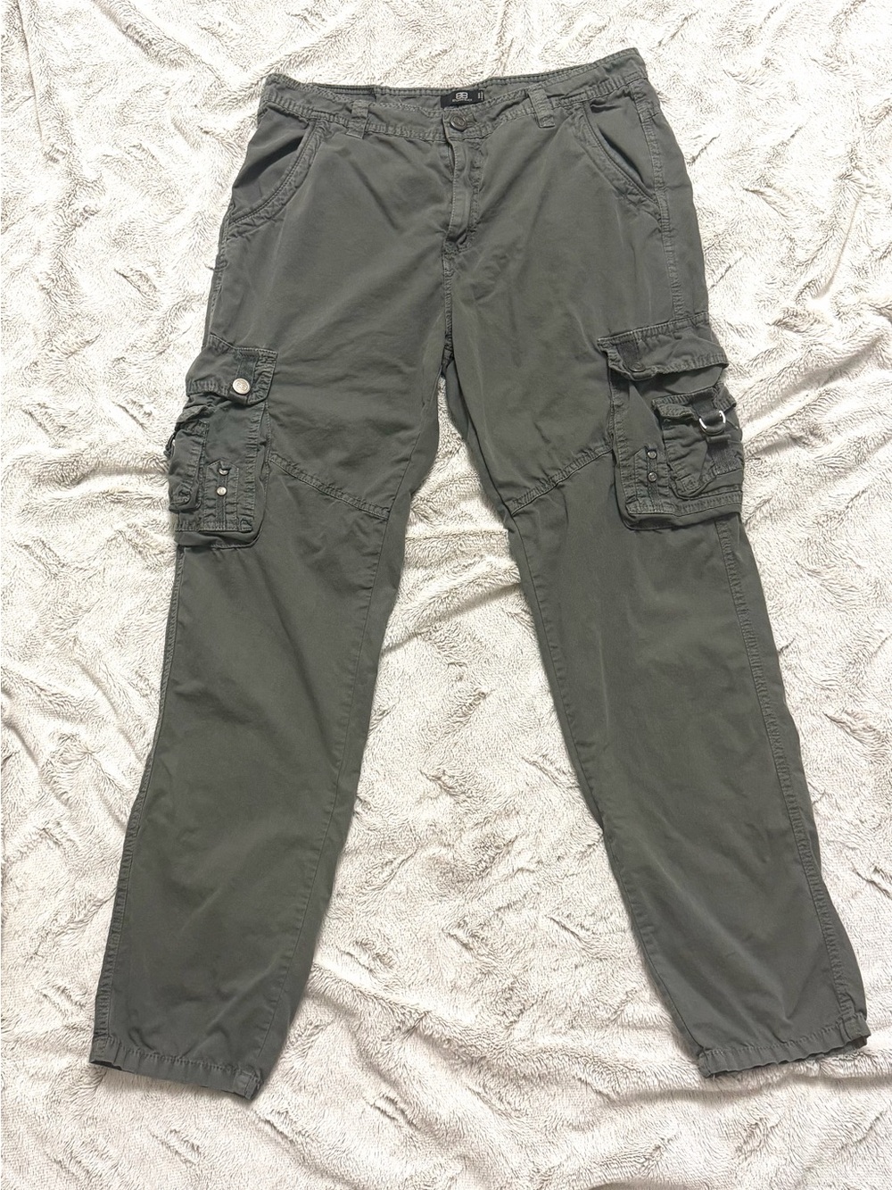 Benjamin Black Cargo Pants 34x32 Gray Utility Streetwear